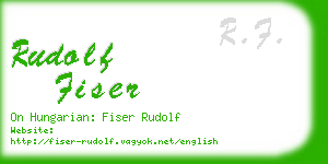 rudolf fiser business card